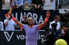 A relieved Rafael Nadal battled through to the second round of the Rome Open with a hard-fought wihjn over qualifier Zizou Bergs