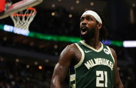 Milwaukee Bucks guard Patrick Beverley was suspended four games without pay by the NBA for throwing a basketball at spectators multiple times during and after a loss that knocked the Bucks out of the NBA playoffs
