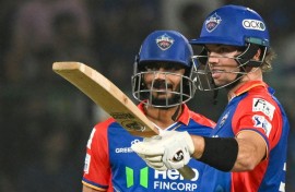 Delhi Capitals' Tristan Stubbs (R) scored 57 not out during his side's victory against Lucknow Super Giants