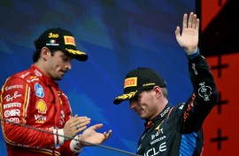 'So unique': Max Verstappen celebrates his win at the Emilia Romagna Grand Prix last weekend 