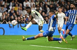 Real Madrid's Brazilian forward Vinicius Junior is aiming for his second Champions League triumph