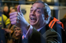 Farage led the celebrations for pro-Brexit supporters when the UK left the EU in 2020