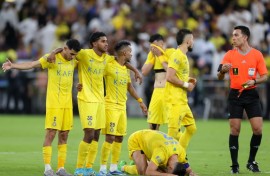 Ronaldo slumped to the ground after Al Nassr's defeat