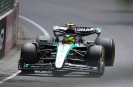 Mercedes driver Lewis Hamilton top in practice