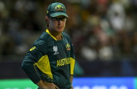 Australia's Adam Zampa took four wickets in the one-sided nine wicket win over Namibia on Tuesday at the T20 World Cup.