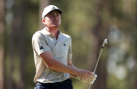 Nick Dunlap, a 20-year-old American, practices for the US Open at Pinehurst, where he won last July in the North & South Amateur