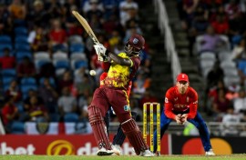 Sherfane Rutherford's unbeaten 68 powered the West Indies to victory over New Zealand in the T20 World Cup on Wednesday