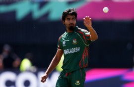 Tanzim Hasan Sakib's superb spell of 4-7 helped Bangladesh beat Nepal and take their place in the T20 World Cup Super Eights.