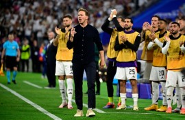 Julian Nagelsmann (C) overseeing Germany's opening victory against Scotland at Euro 2024