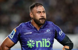 Patrick Tuipulotu will lead the Auckland Blues in the Super Rugby final

