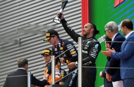 I've missed this - Hamilton savours a return 'home'  to the podium
