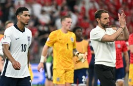 England boss Gareth Southgate (right) has said the Three Lions must improve at Euro 2024