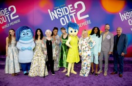 The cast from 'Inside Out 2' is seen at the movie's premiere in Hollywood on June 10, 2024