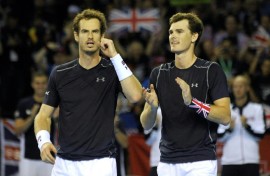 Britain's Andy Murray (left) and Jamie Murray are teaming up in the men's doubles at Wimbledon