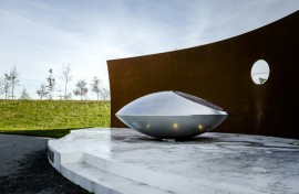 The memorial for the victims of Malaysia Airlines flight MH17 at a park in Vijfhuizen, southwest of Amsterdam