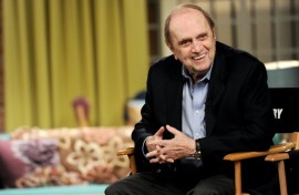 Actor Bob Newhart appears on the set of 'The Big Bang Theory' on August 15, 2013, in Burbank, California