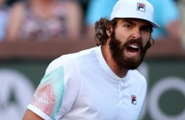 American Reilly Opelka is into the semi-finals of the ATP grass-court tournament at Newport, Rhode Island