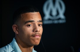 Mason Greenwood faced the press as he was unveiled as a Marseille player 