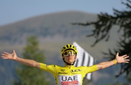Champion in waiting? Tadej Pogacar cycles to the finish line to win the 20th stage 
