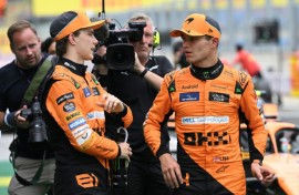McLaren duo Lando Norris (right) and Oscar Piastri lock out the front row in Hungary 