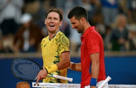 'Not a good image': Novak Djokovic shares a joke with Australia's Matthew Ebden 
