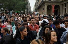 Queues were long to get into the opening ceremony