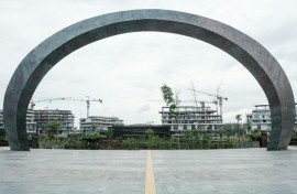 Construction underway in Nusantara in early July 2024