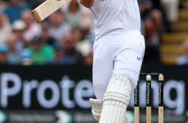 Big hit: England's Jamie Smith pulls Alzarri Joseph for six in the third Test against the West Indies at Edgbaston