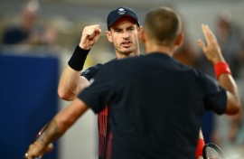 Final tournament: Andy Murray with Dan Evans on Thursday