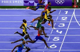 Noah Lyles won an incredibly close men's Olympic 100m final