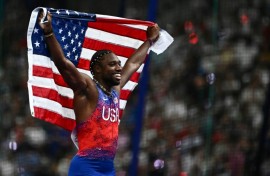 World Athletics chief Sebastian Coe says newly crowned Olympic 100m champion Noah Lyles is taking the sport back to the glory years of Usain Bolt