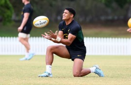 South African flyhalf Sacha Feinberg-Mngomezulu will start for the first time in the Test against the Wallabies on Saturday