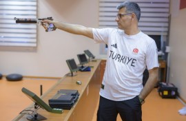 Cool shooting: Olympic silver medalist shooter Yusuf Dikec 