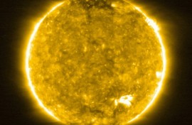 Photo of the Sun taken by the Extreme Ultraviolet Imager of the European Space Agency's Solar Orbiter probe, distributed by the ESA on July 16, 2020