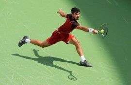 Spain's Carlos Alcaraz apologized on Saturday on social media for a racquet-smashing moment of anger in a loss to Gael Monfils at the ATP Cincinnati Open which he later called the worst defeat of his career