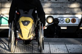 There is no wheelchair access at most Paris metro stations