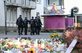 German police patrol after a knife attack that has added to a bitter debate over immigration