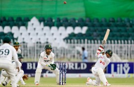Bangladesh need 143 runs to win the second Test after dismissing Pakistan for 172 on the fourth day in Rawalpindi