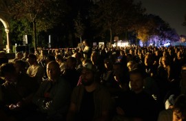 Revellers turned out to celebrate the 150th anniversary of Vienna's Central Cemetery with a concert