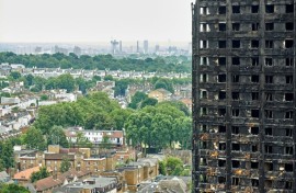 A first report by a public inquiry into the 2017 tragedy laid the bulk of the blame for the fire's rapid spread across the building on its highly flammable cladding
