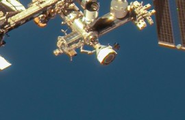 The Boeing Starliner spacecraft docks with the ISS forward port in an image courtesy of Maxar Technologies taken in June 2024