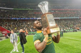 Siya Kolisi after winning Saturday's Test against the All Blacks in Cape Town 