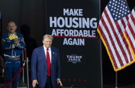 Former US president and Republican presidential candidate Donald Trump arrives to speak at a campaign event in Tucson, Arizona on September 12, 2024