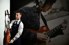 The Epiphone Les Paul Standard guitar fetched £132,000 ($172,000), well above its £80,000 estimate, according to Sotheby's