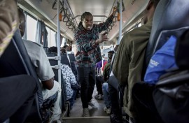 Willie Oeba brings his political rhymes straight to Nairobi's commuters