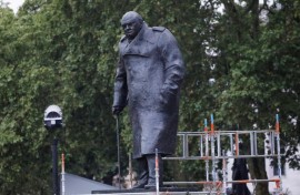 Donald Trump boasted that he draws 'much bigger crowds' than former British prime minister Winston Churchill