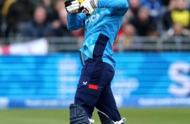 In the runs again: England captain Harry Brook on his way to 72 during the 5th ODI against Australia at Bristol