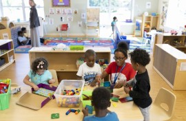 About 60 percent of US households spend 20 percent or more of their income on child care, according to a survey by online marketplace Care.com