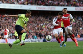 Arsenal's Kai Havertz scores the equaliser against Southampton