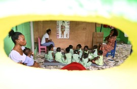 The number of creches and nurseries is growing in Ivory Coast, where women are increasingly going out to work